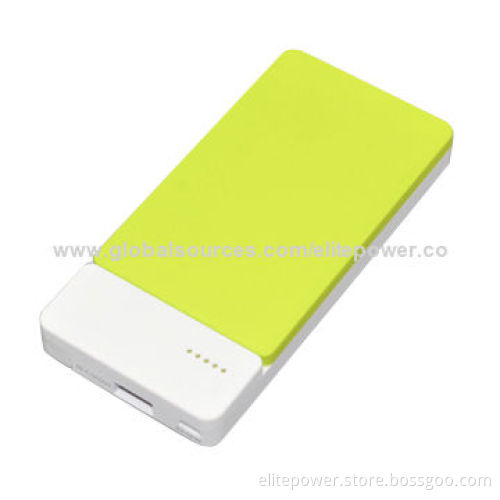 Power Bank with 5,000mAh, Built-in USB Cable, Fashionable Design